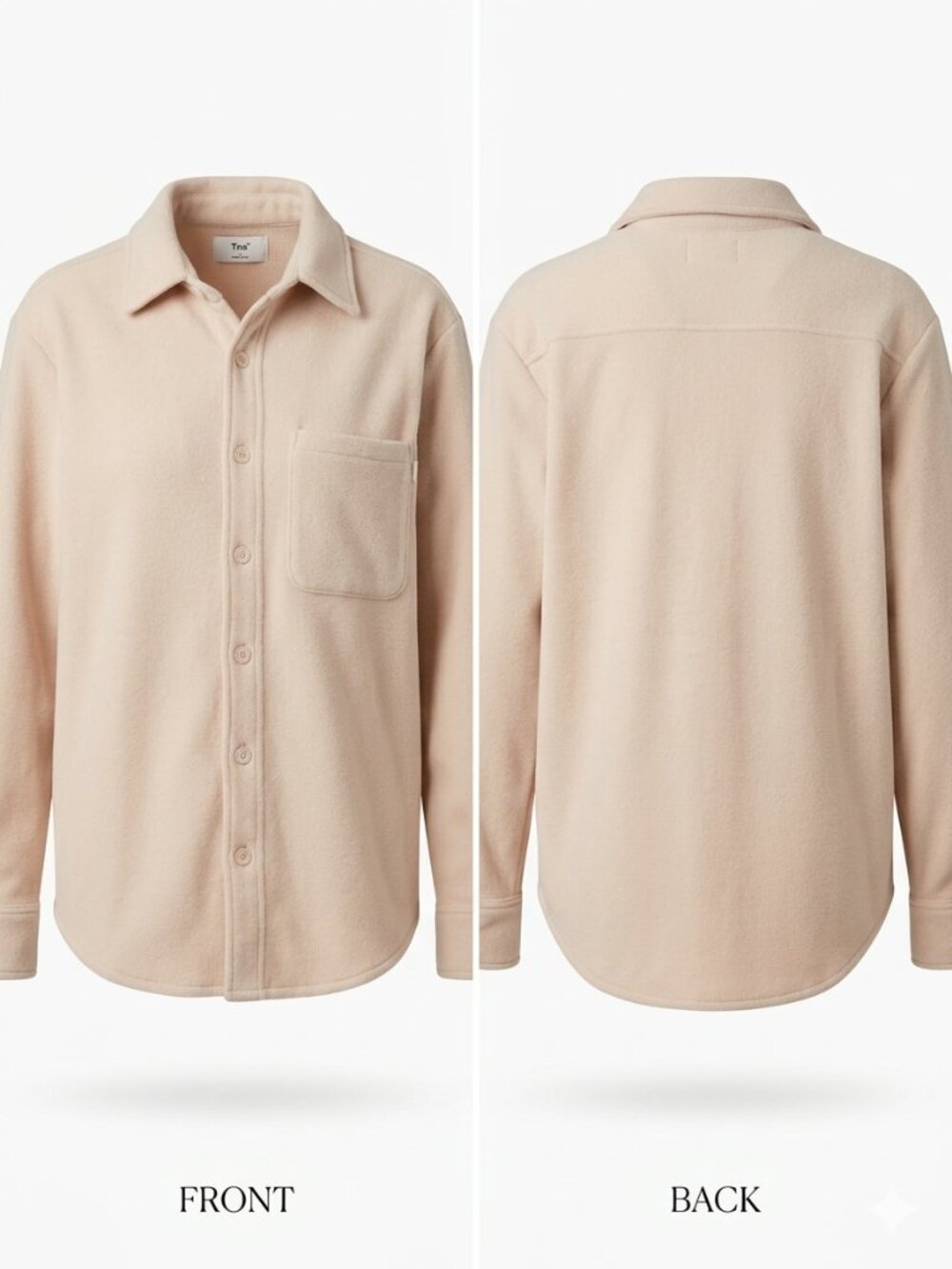 Tna Cozy Fleece Button-Up Shirt Jacket (Shacket) | SIZE 2 (MEDIUM)